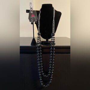 Paparazzi Black and Silver Jewelry Set